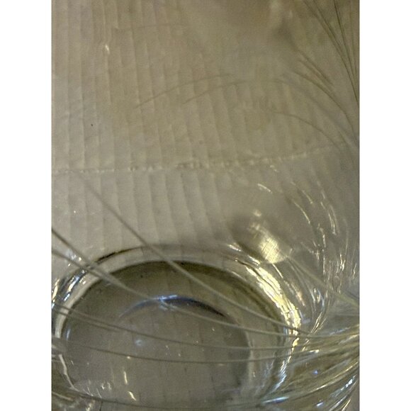Hand Blown Cocktails Martini Pitcher Clear Cut Glass Vtg - Picture 5 of 16